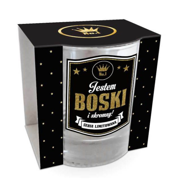 BG-SZKLANKA DO NAPOJÓW GOLD *JESTEM BOSKI*
