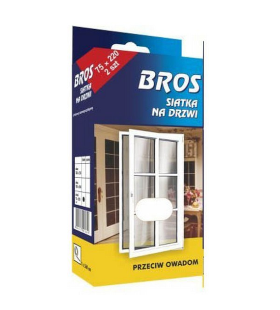 BROS-KPL. 2 SIATEK NA DRZWI 75*220 CZARNA
