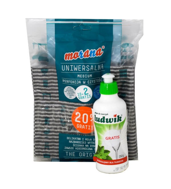 IKA-ŚCIERKA MORANA UNIWERSALNA MEDIUM 2X(10+2) + GRATIS M003G+L