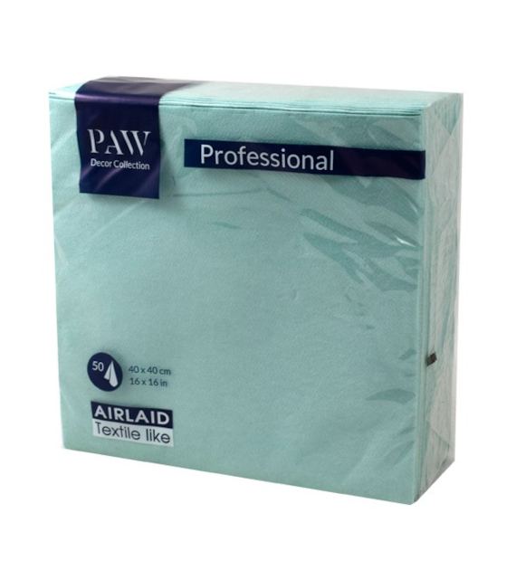 PAW-SERWETKI AIRLAID 40*40 MONOCOLOR LIGHT MINT /50/ *9126*