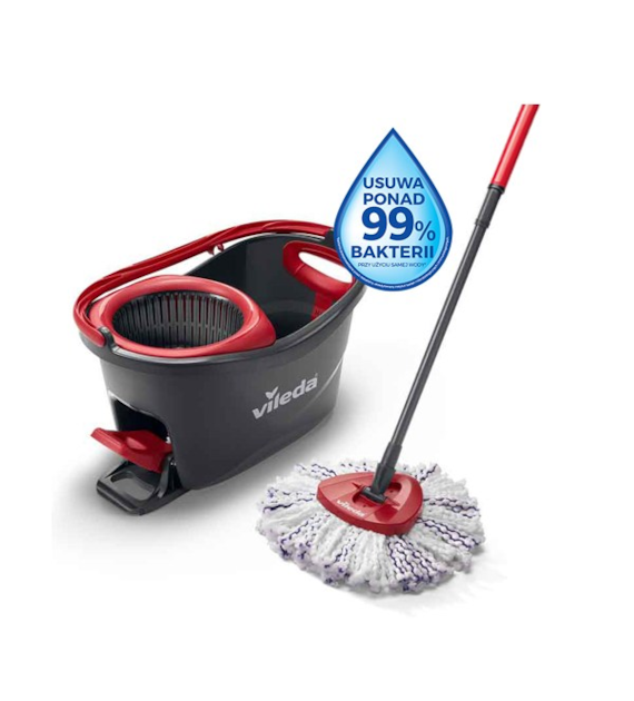 KPL. WIADRO+MOP *TRÓJKĄT* OBROTOWY TURBO 3IN1 MICROFIBRA 167751/177842