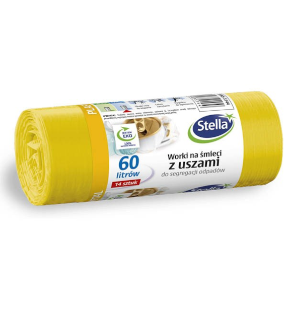STELLA-WORKI DO SEGREGACJI ODPADÓW 60L A'14 *ŻÓŁTE PLASTIK/METAL* 5144
