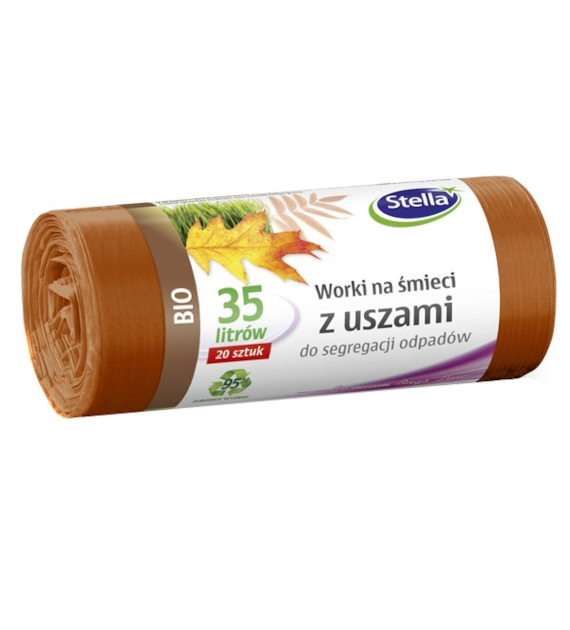 STELLA-WORK Z USZAMI DO SEGREGACJI ODPADÓW *BIO* BRĄZOWE 35L A'20