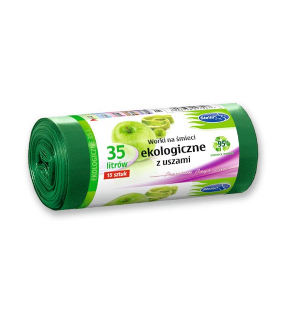 STEL-WORKI NA ŚMIECI Z USZAMI 35L A'15 ZIELONE