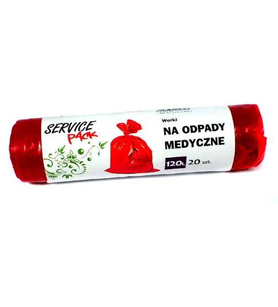 STELLA-WORKI NA ODPADY MEDYCZNE 120L A'20 CZERWONE 3812