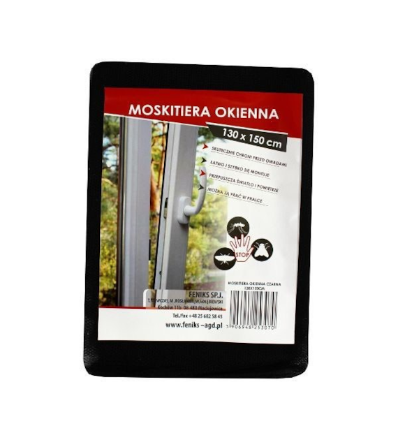 FEN-MOSKITIERA OKIENNA CZARNA 130X150